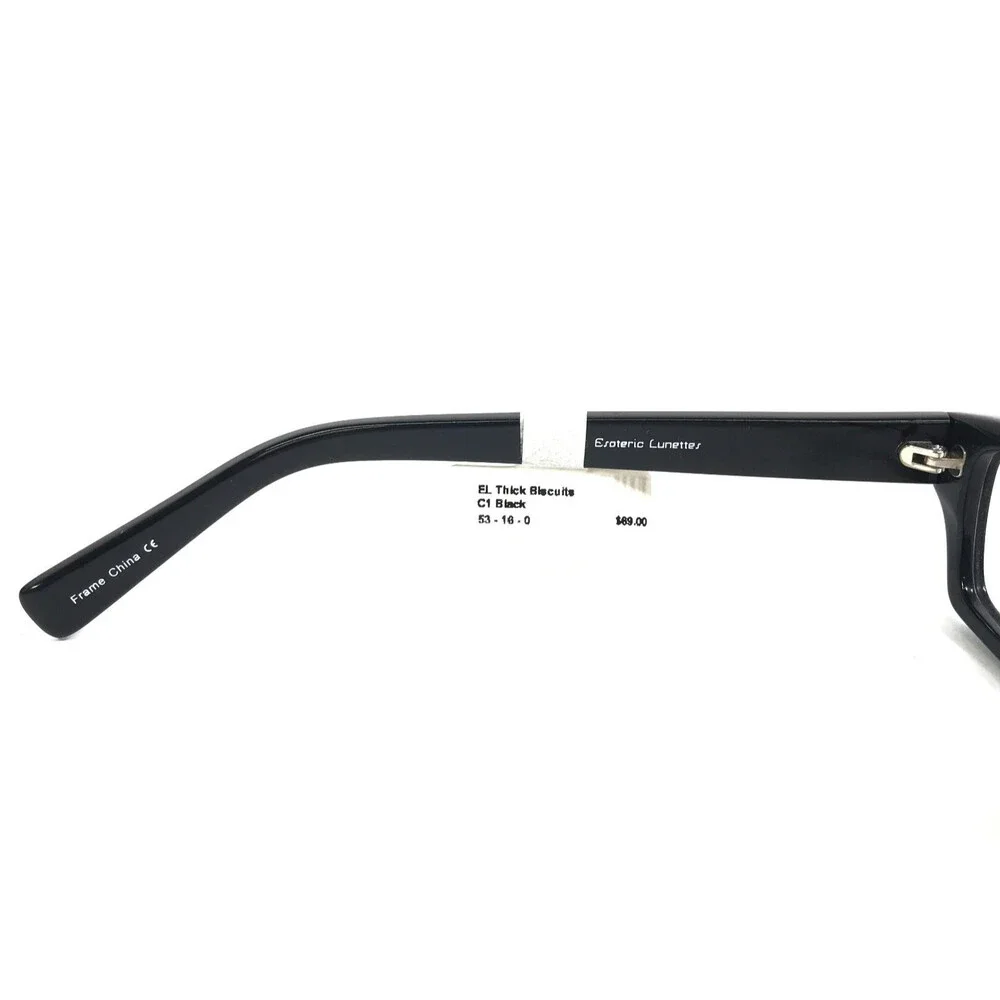 Esoteric Lunettes Eyeglasses Frames Thick Biscuits C1 Black Rectangle 53-16-135